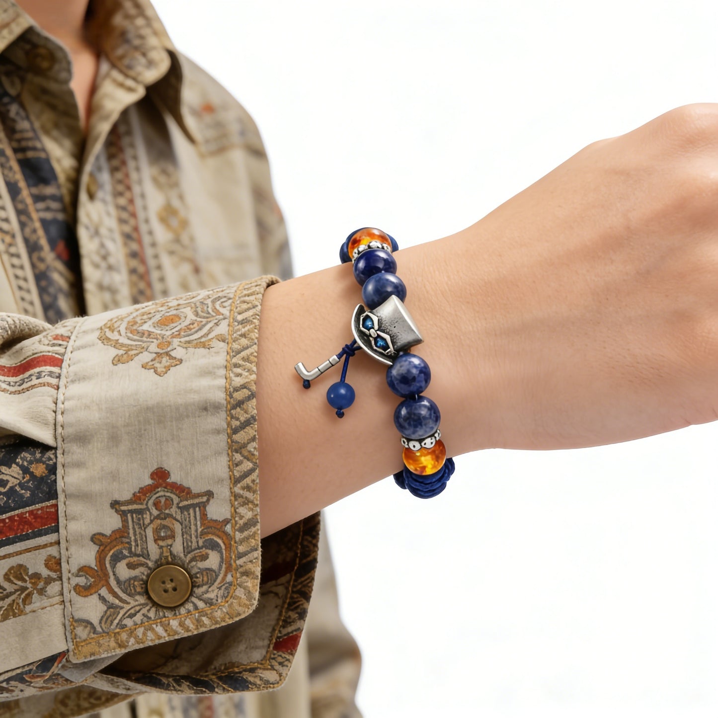 Bracelet perlé One Piece Ace Luffy Sabo | Bracelet à breloques Anime Three Brothers