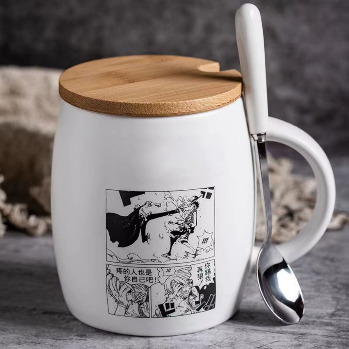 Luffy/Zoro Ceramic Cup Herkkä ja kestävä lämmönkestävä keraaminen kuppi