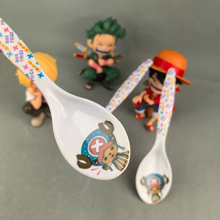 Tony Tony Chopper Melaminová dětská lžička s dlouhou rukojetí proti žehlení - Pomozte svému dítěti jíst šťastně