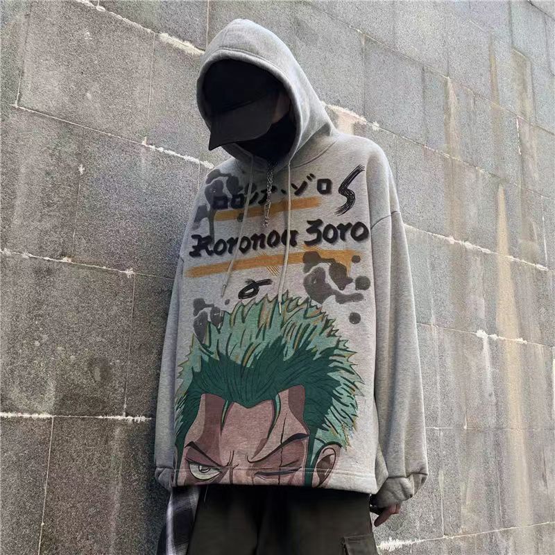 Zoro/Nami hahmomallinnus komea siisti sarjakuva Couples Hoodie