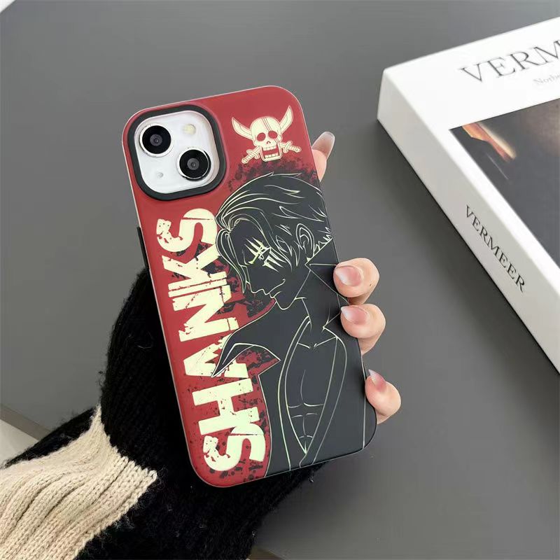 Luffy/Shanks silikonové pouzdro na iPhone odolné proti nárazu