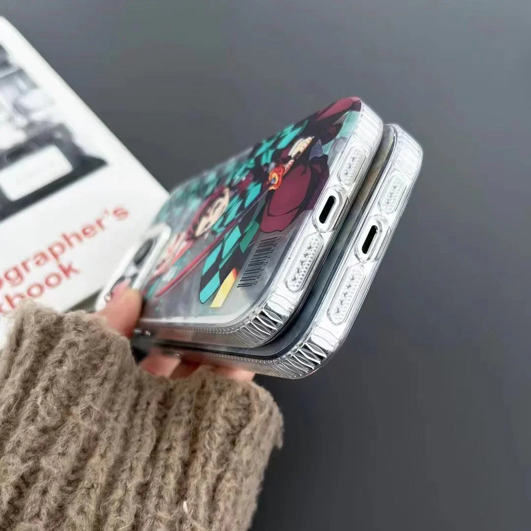 Tanjirou/Zenitsu Apple εξαίσια θήκη τηλεφώνου Trend Silicone Anti-Collision