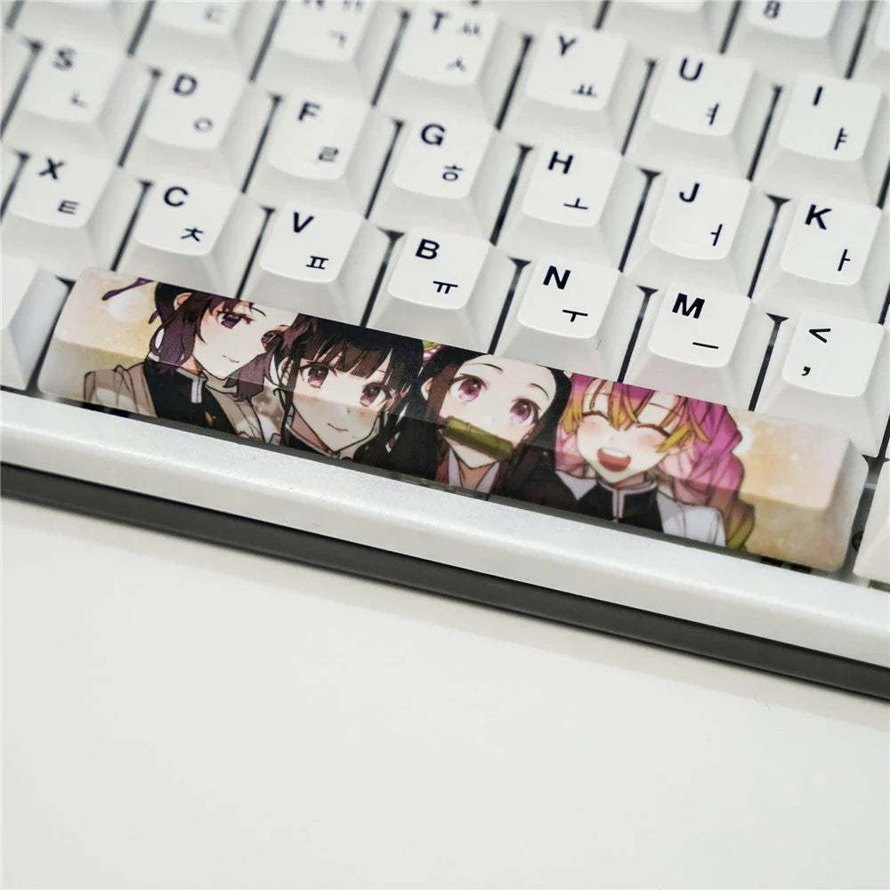 Nezuko/Tanjirou/Kanroji Mitsuri Creative průhledná roztomilá mechanická krytka klávesnice