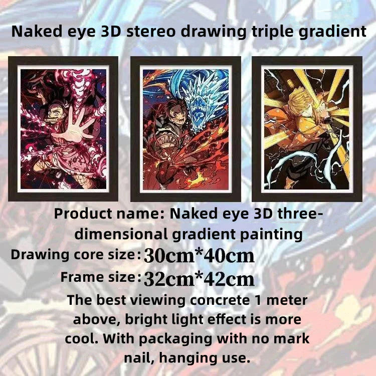 Kamado Tanjirou Hd 3D gradientní deformace trojrozměrná dekorativní malba cool