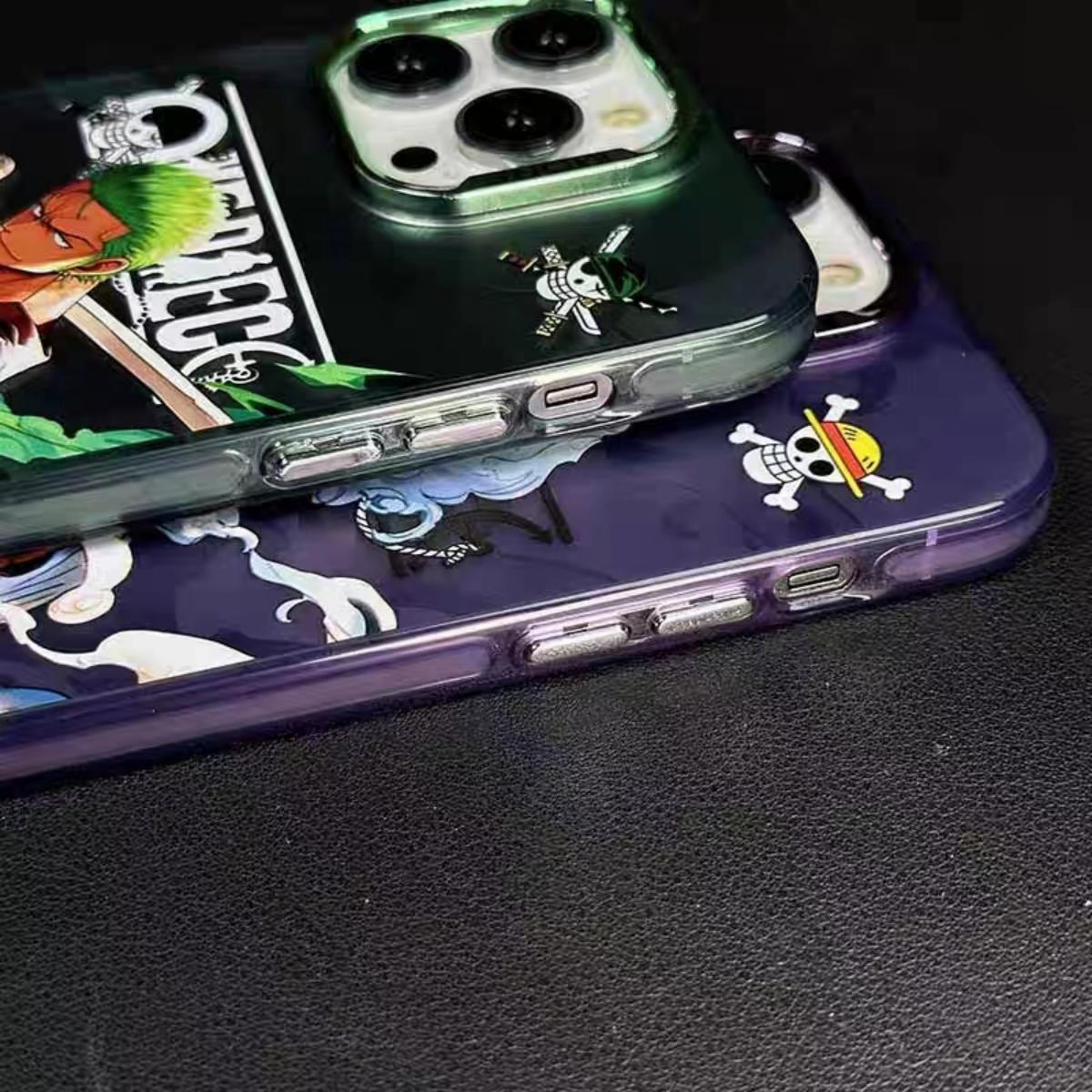 Luffy/Zoro silikonové pouzdro na iPhone odolné proti nárazu