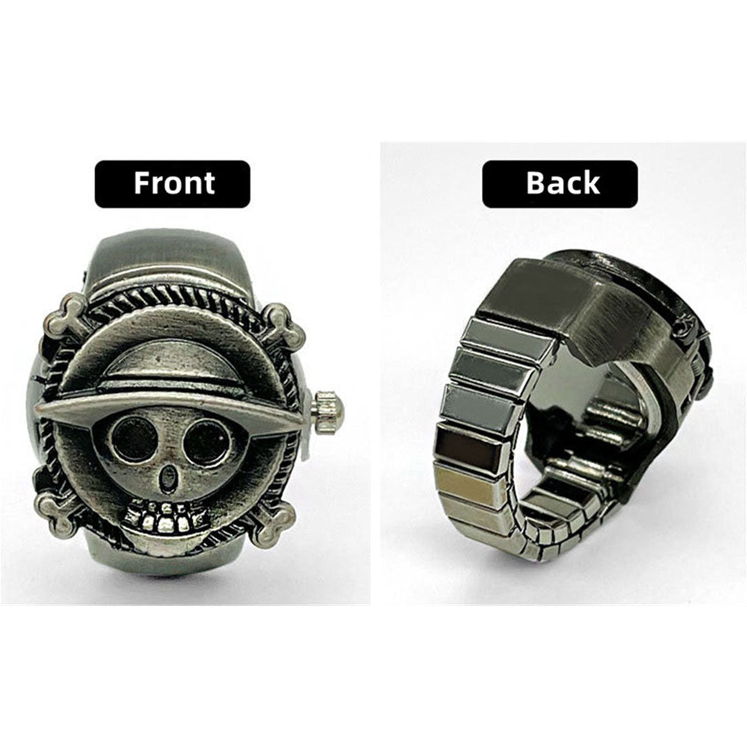 Luffy ring modeling retro módní kreativní stažené véčkové hodinky