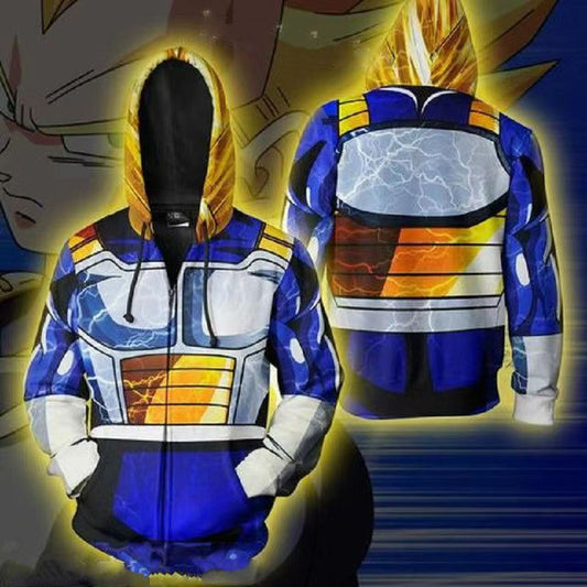 Vegeta cos Hoodie casual ανοιξιάτικο και φθινοπωρινό παλτό με κουκούλα