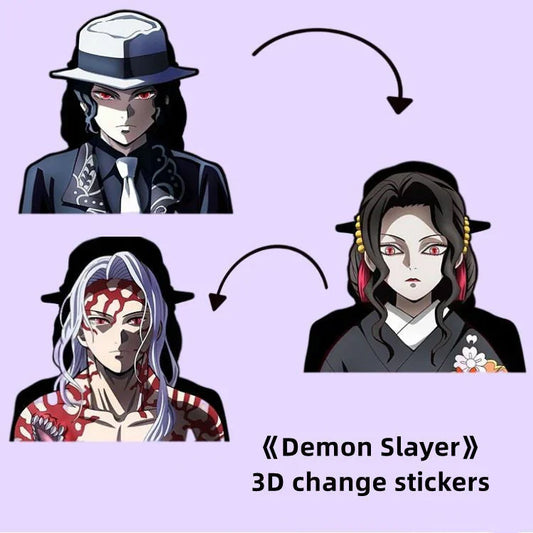 Tanjirou/Nezuko/Zenitsuuu/Inosuke vent En række roller 3D variation udtryk klistermærker