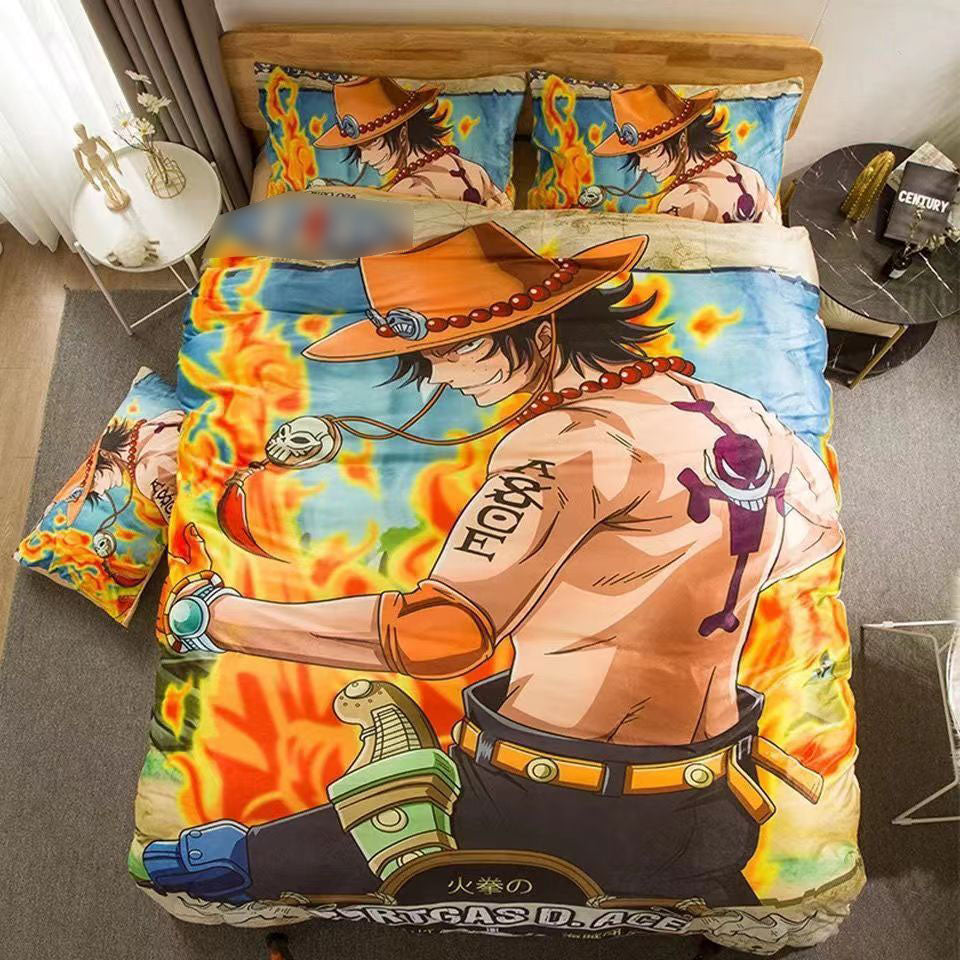 Ruffy/Shanks Baumwollbettwäsche 4-teiliges Set