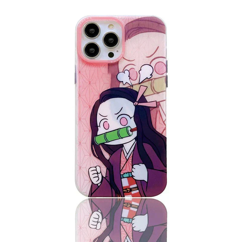 Tanjirou/Nezuko Apple nádherné silikonové antikolizní pouzdro Trend Silicone