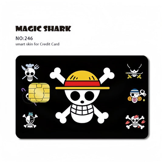 Tarjeta bancaria Luffy/Zoro engrosada con pegatinas de tarjetas personalizadas con matorral de cristal