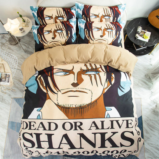 Βαμβακερά κλινοσκεπάσματα Luffy/Shanks Σετ 4 τεμαχίων