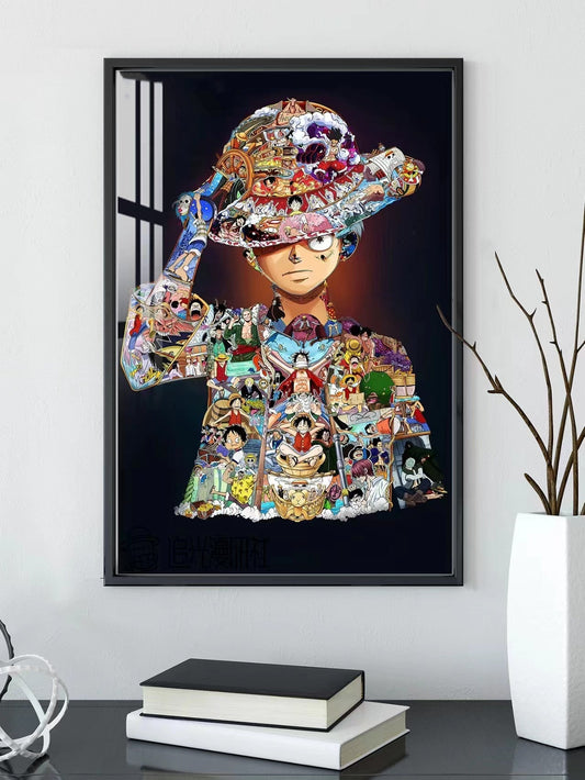 Les lumières LED de modélisation Monkey D. Luffy apportent une fresque murale (60 x 47 cm).
