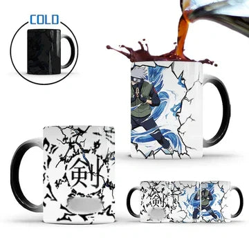 Uzumaki/Sasuke farveskiftende krus Keramisk opvarmet vandgradient Magic kaffekrus kop