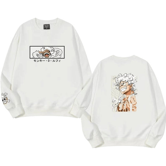 Nika Luffy moda cómoda ropa suelta y cálida de manga larga