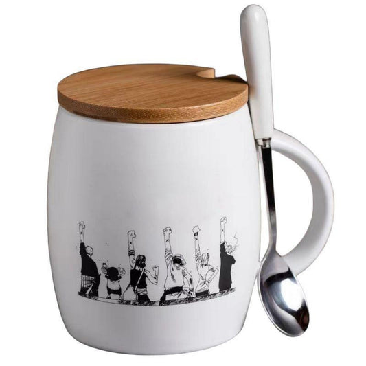 Luffy/Zoro Keramický hrnek Jemný a odolný žáruvzdorný keramický hrnek