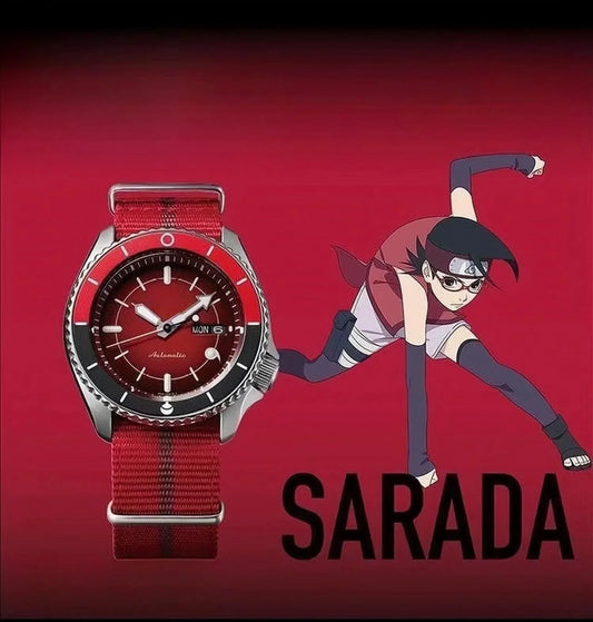 Uchiha Sarada kvartsur til mænd og kvinder, 100 meter vandtæt ur