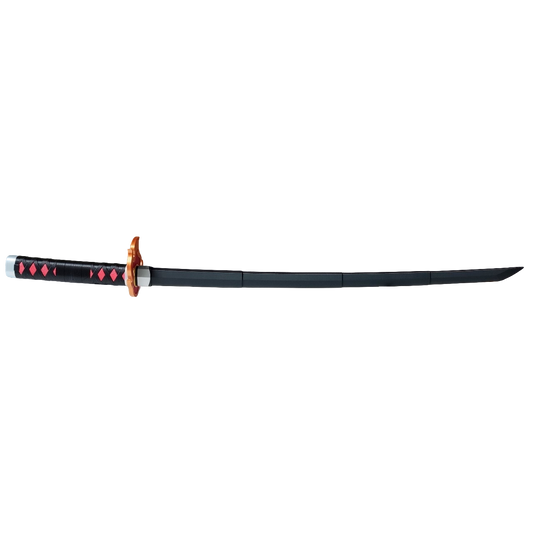 Demon Slayer Tanjiro Zenitsu Retractable Katana, Anime Cosplay Prop Sword