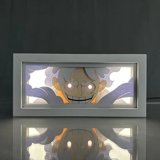 Decoración de marco de fotos de personajes tridimensionales de Luffy/Ace/Zoro