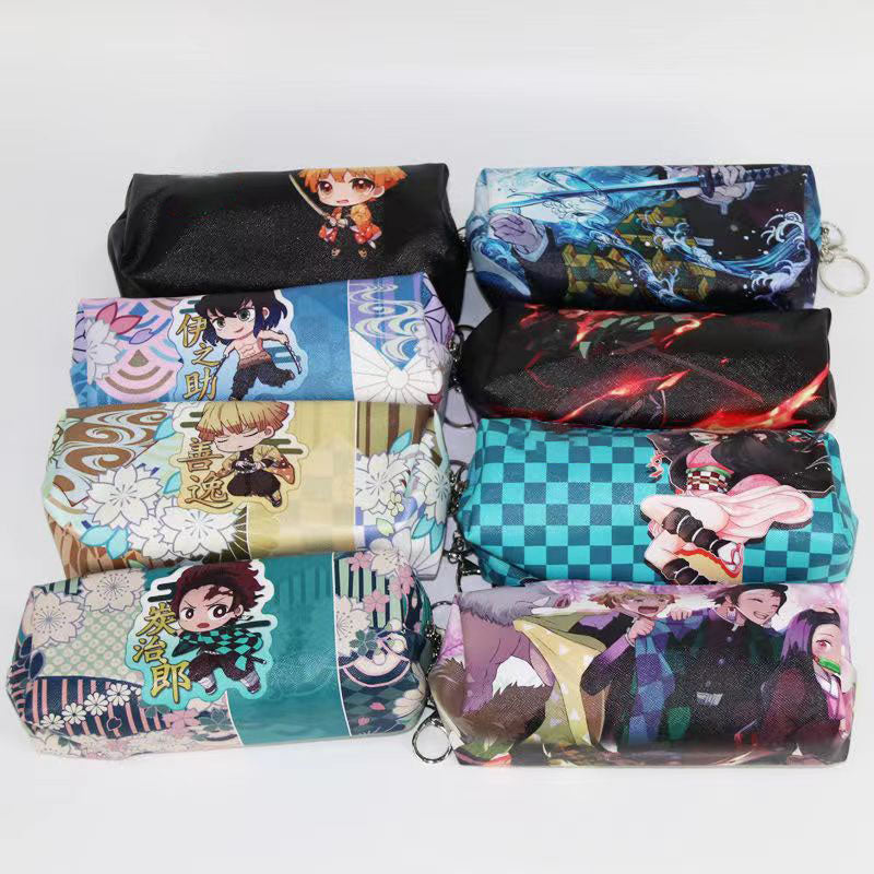 Exquisito estuche multifuncional para bolígrafos Tanjirou/Nezuko con capas razonables y patrones novedosos