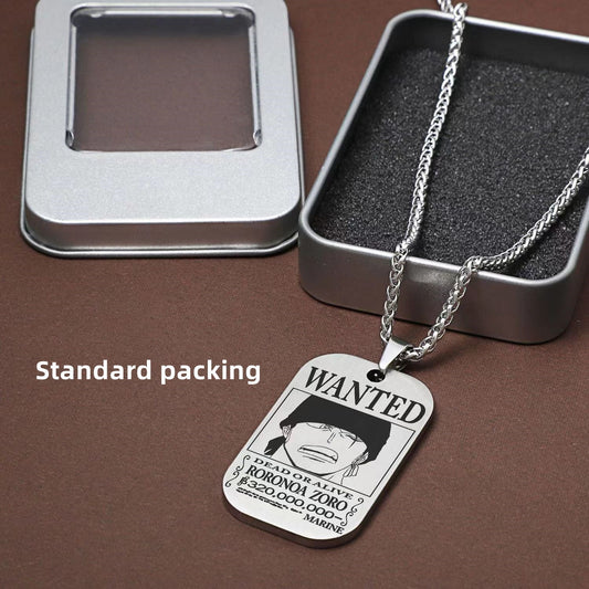 Collar de recompensa de personaje de titanio Luffy/Zoro/Nami/Sanji