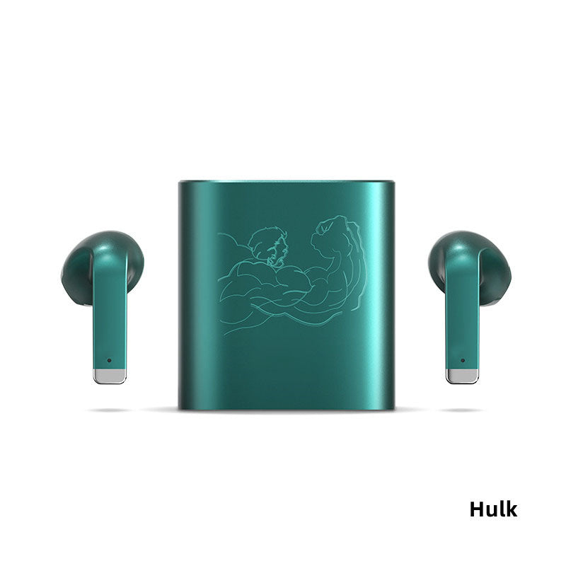 Auriculares Marvel Hulk Thanos Black Panther Iron Man Capitán América TWS, auriculares inalámbricos Bluetooth 5,1 con carga rápida