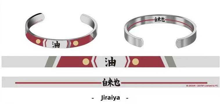 Bracelets en métal secondaire Jiraiya/Itachi (diamètre interne 64 mm x 8 mm)
