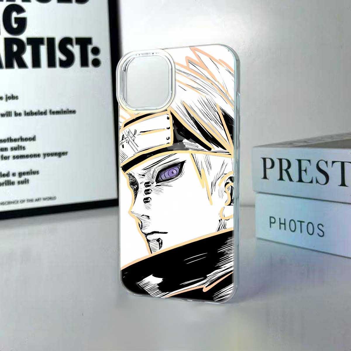 Pouzdro na telefon Naruto Pain Yahiko Anime, nárazuvzdorný ochranný kryt laserového gradientu pro iPhone