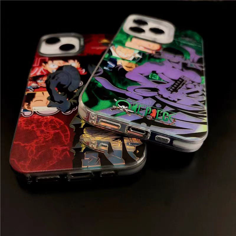 Luffy/Zoro silikonové pouzdro na iPhone odolné proti nárazu