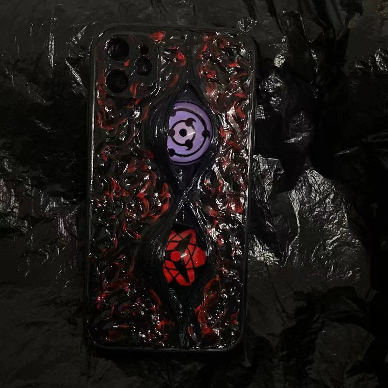 Sasuke Sharingan reine handgefertigte Handyhülle Apple Trend Silikon Antikollisions-Handyhülle