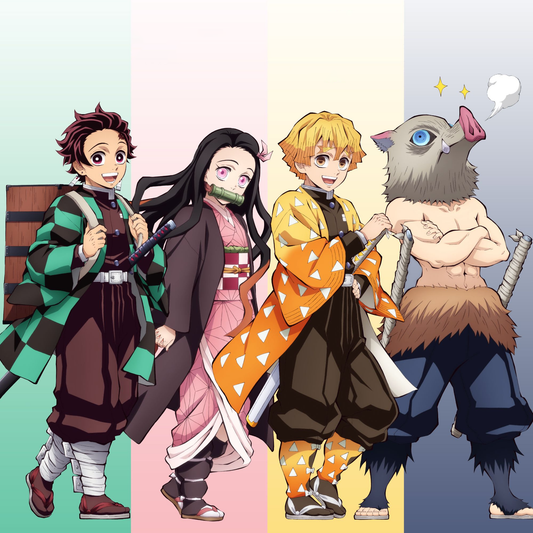 Tanjirou/Nezuko/Zenitsu/Inosuke badmintonketcher - Aktiver blodsportstur