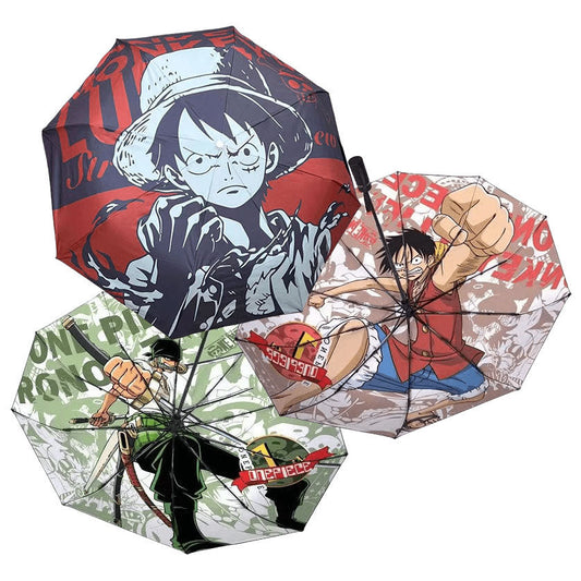 Personnages Luffy/Zoro liés à la tendance parapluie, parasol