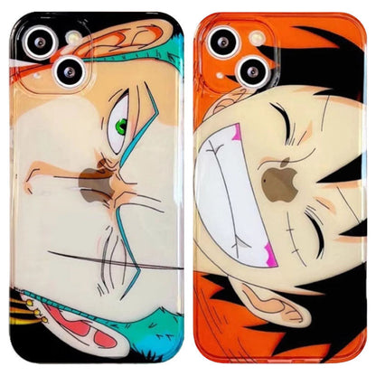 Luffy/Zoro silikonové pouzdro na iPhone odolné proti nárazu