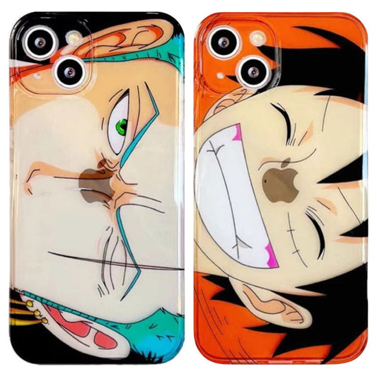 Luffy/Zoro iPhone silikone stødsikkert telefoncover