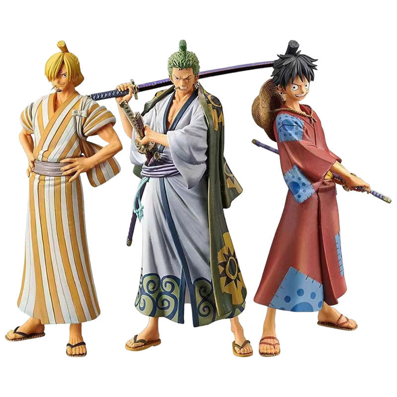 Sada garážových modelů postav Luffy/Zoro/Sanji