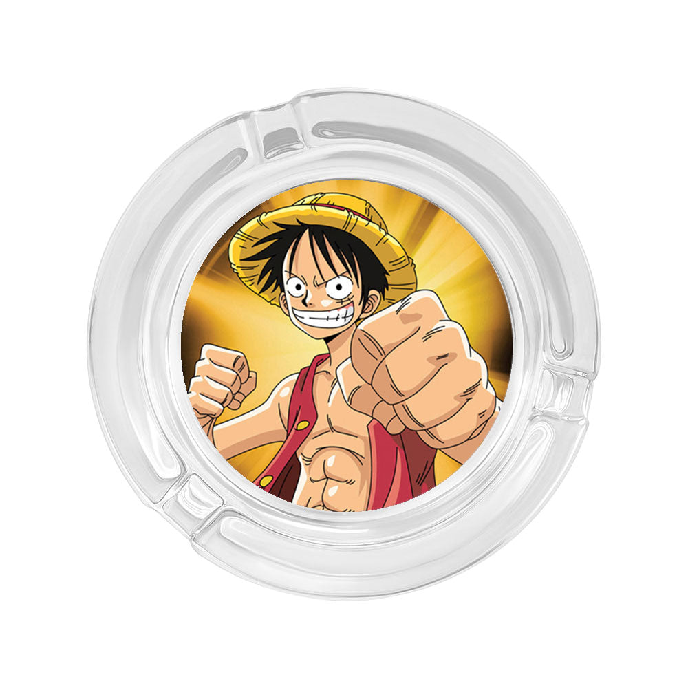 Ruffy/Zoro/Sanji Glasaschenbecher – Setzen Sie die Segel auf rauchigen Meeren