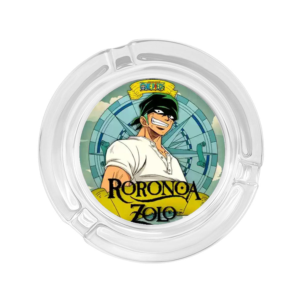 Ruffy/Zoro/Sanji Glasaschenbecher – Setzen Sie die Segel auf rauchigen Meeren