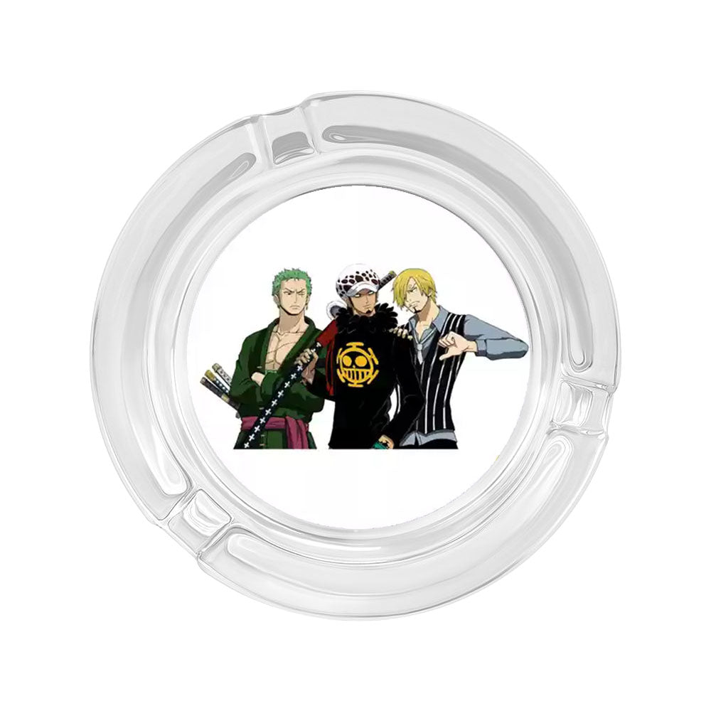 Ruffy/Zoro/Sanji Glasaschenbecher – Setzen Sie die Segel auf rauchigen Meeren