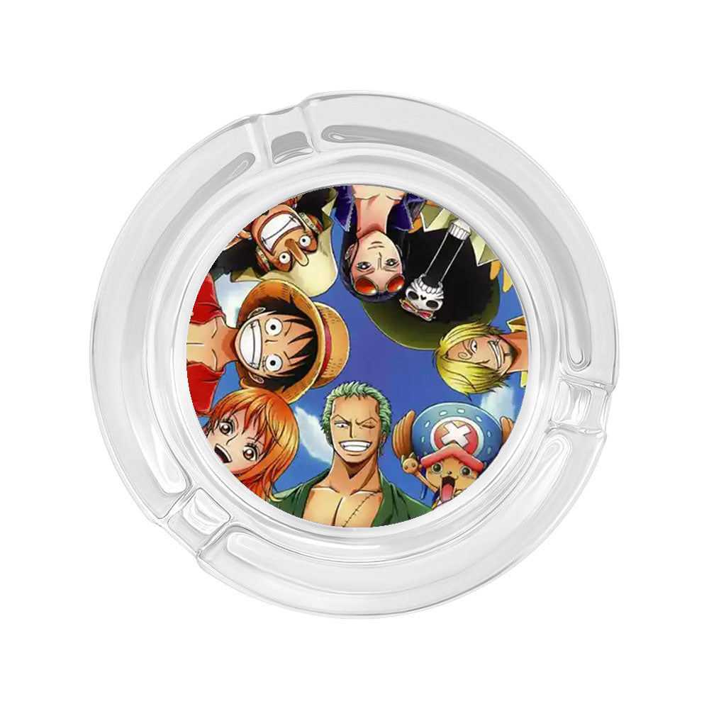 Ruffy/Zoro/Sanji Glasaschenbecher – Setzen Sie die Segel auf rauchigen Meeren