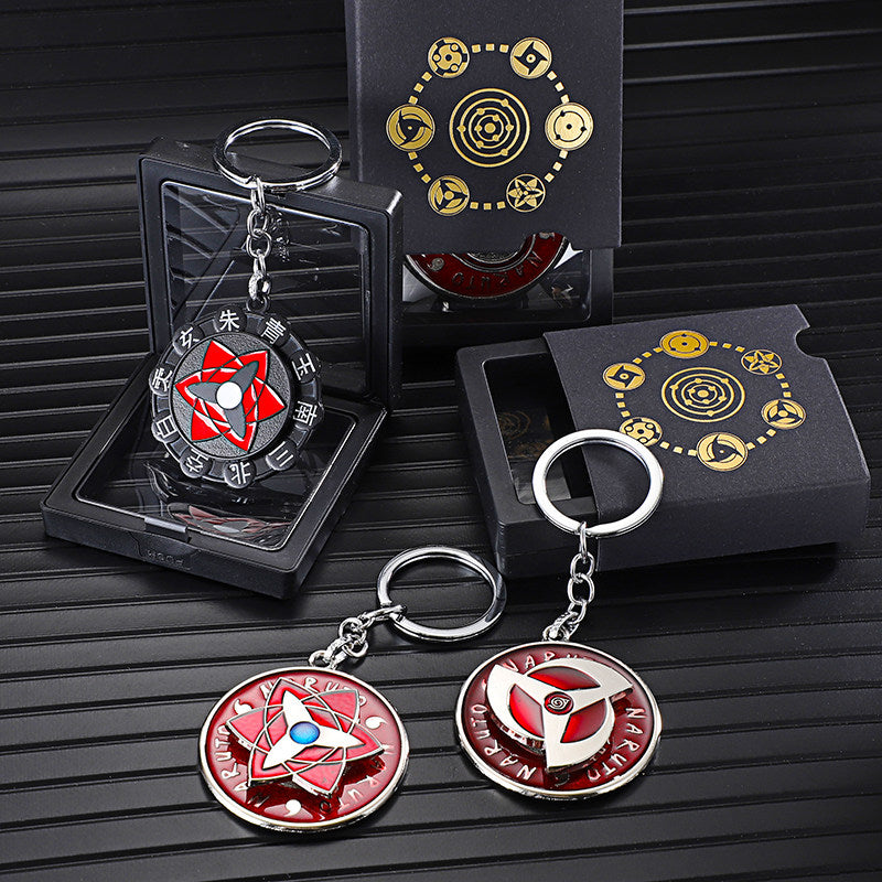 Porte-clés rotatif Naruto Sharingan - Uchiha Anime Spinning Fidget Toy