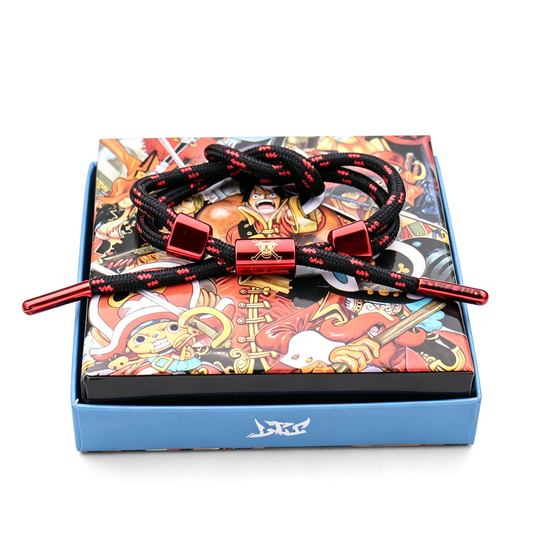One Piece Anime Braided Bracelet - Adjustable Themed Rope Wristband for Fans