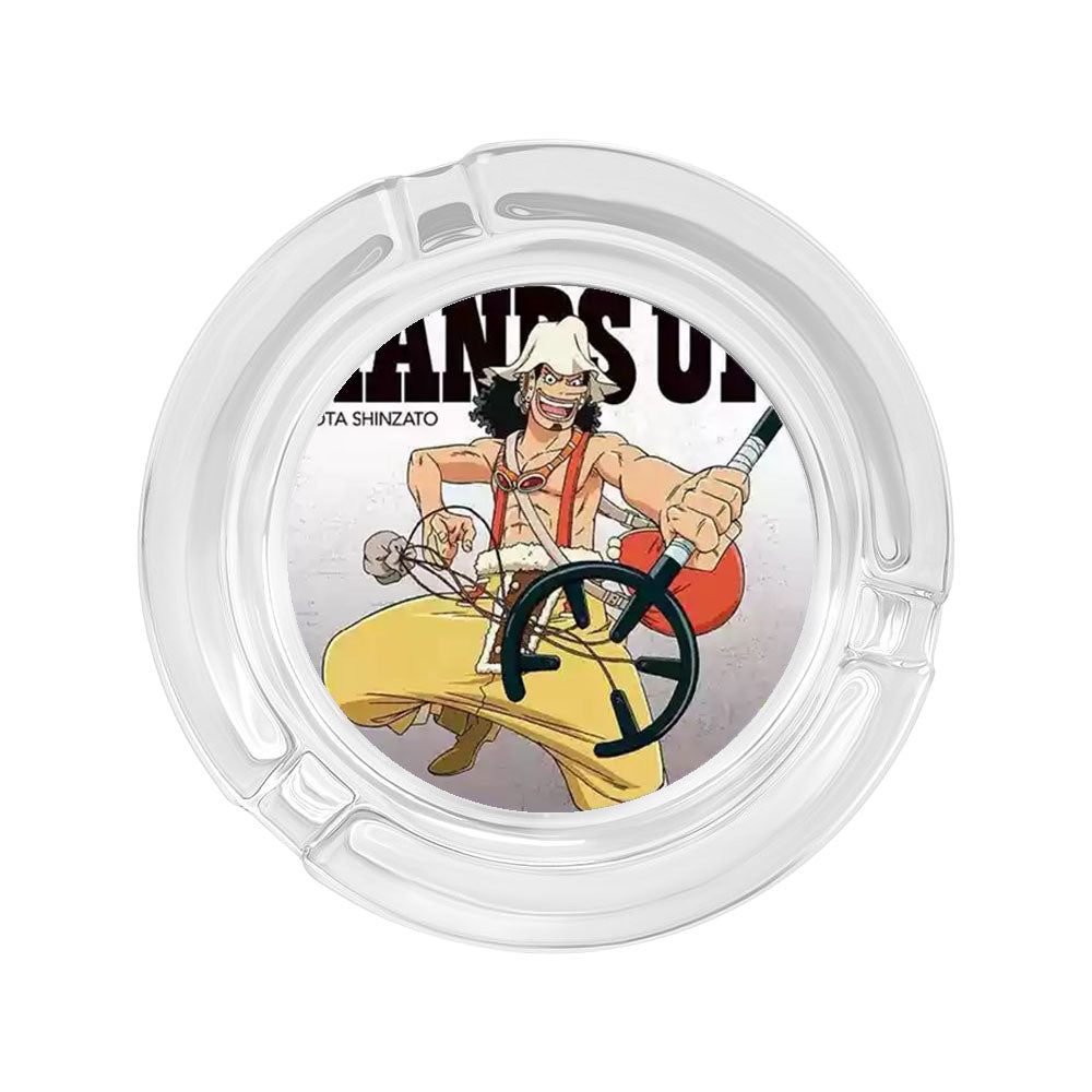 Ruffy/Zoro/Sanji Glasaschenbecher – Setzen Sie die Segel auf rauchigen Meeren