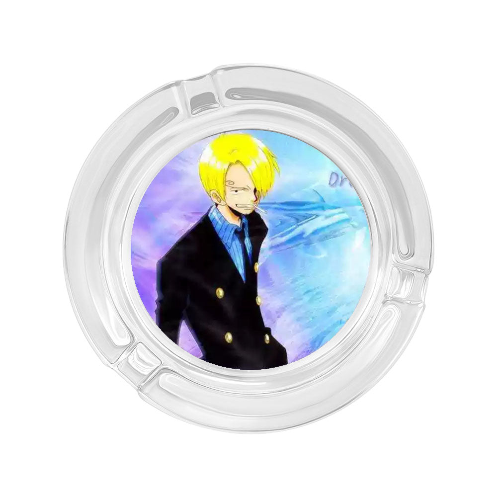 Ruffy/Zoro/Sanji Glasaschenbecher – Setzen Sie die Segel auf rauchigen Meeren