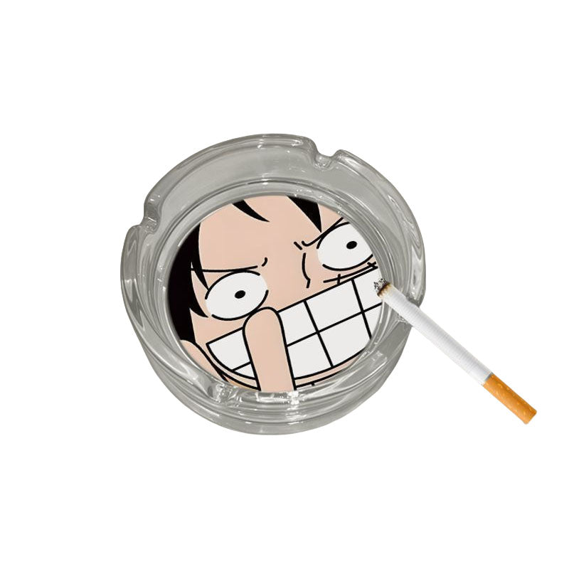 Ruffy/Zoro/Sanji Glasaschenbecher – Setzen Sie die Segel auf rauchigen Meeren