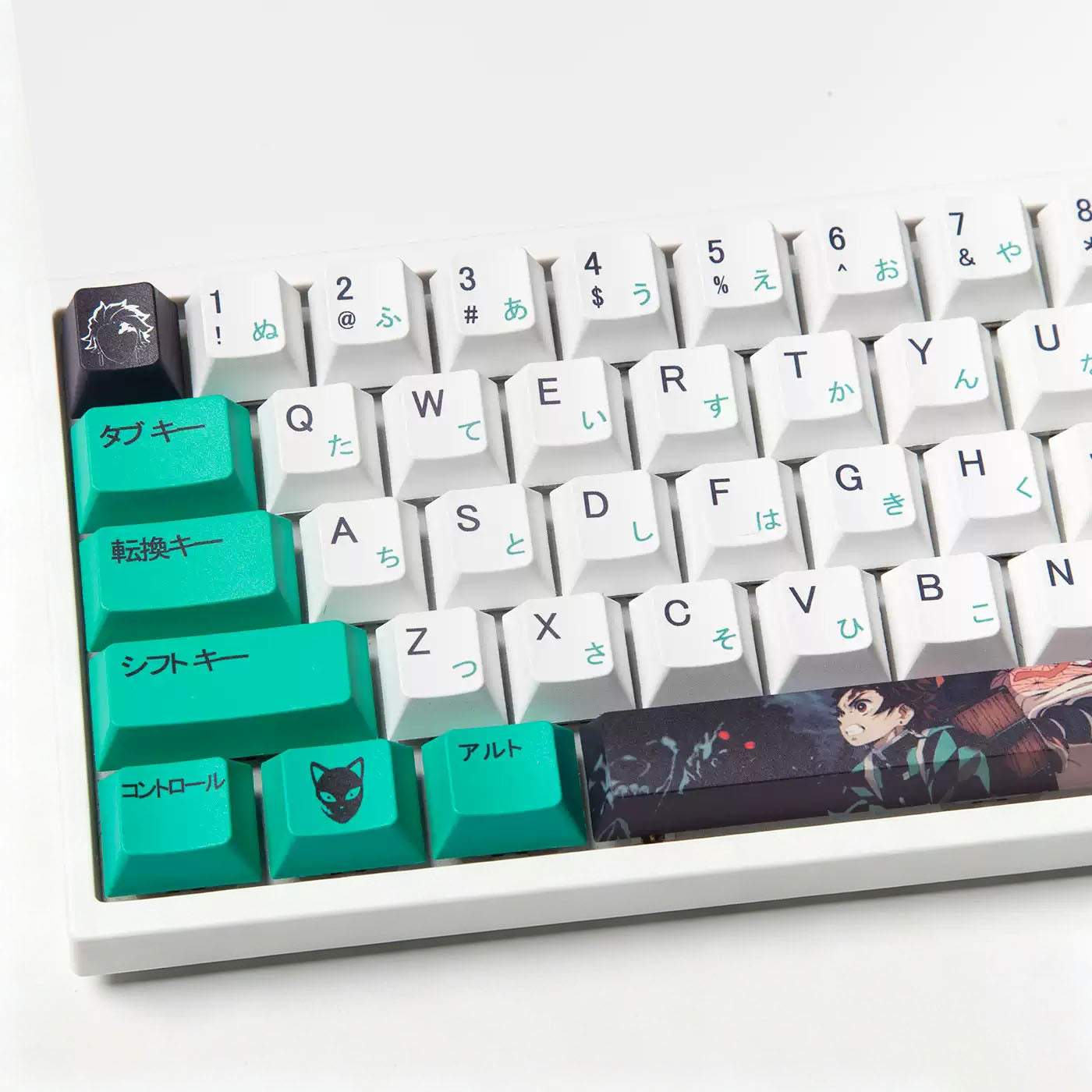 Nezuko/Tanjiro/Tokito Muichiro Kreativní průhledná roztomilá mechanická krytka klávesnice