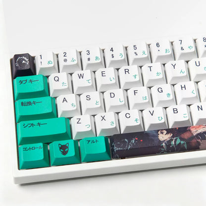 Nezuko/Tanjiro/Tokito Muichiro Kreativní průhledná roztomilá mechanická krytka klávesnice