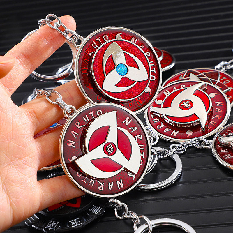 Porte-clés rotatif Naruto Sharingan - Uchiha Anime Spinning Fidget Toy