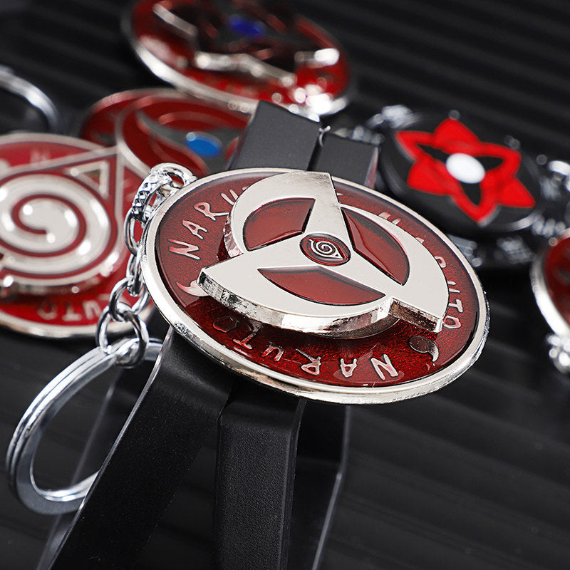 Porte-clés rotatif Naruto Sharingan - Uchiha Anime Spinning Fidget Toy