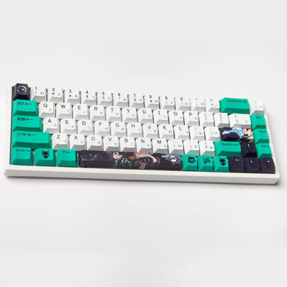 Nezuko/Tanjiro/Tokito Muichiro Kreativní průhledná roztomilá mechanická krytka klávesnice
