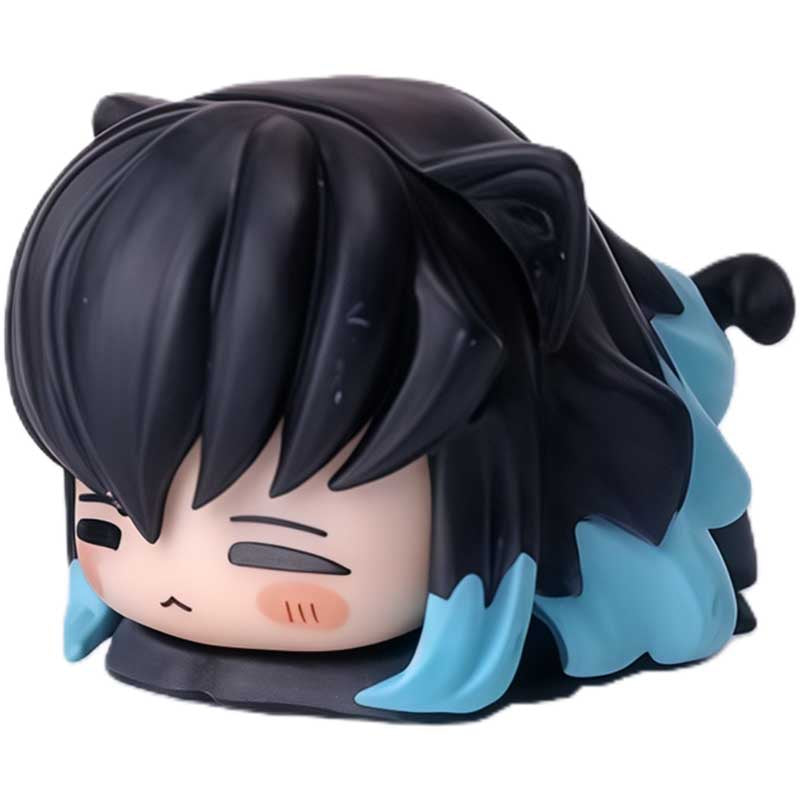 Demon Slayer Nezuko Tanjiro Cat Ear Chibi figurer, 6 stk Anime Sovende Figursæt